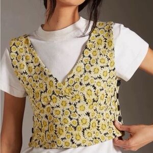 Maeve Sunflower Daisy Crop Top - XL